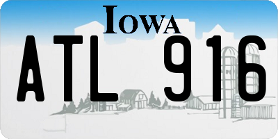 IA license plate ATL916