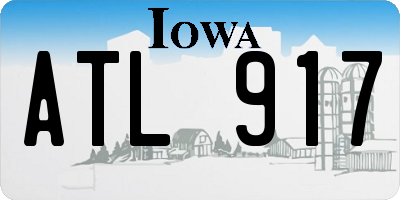 IA license plate ATL917