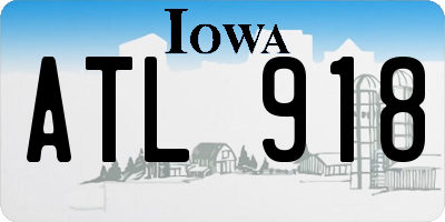 IA license plate ATL918