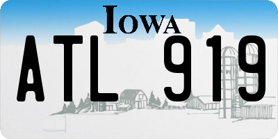 IA license plate ATL919
