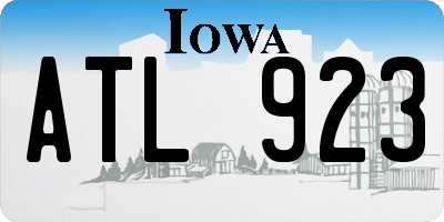 IA license plate ATL923