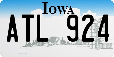 IA license plate ATL924