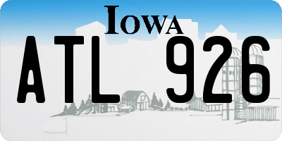 IA license plate ATL926