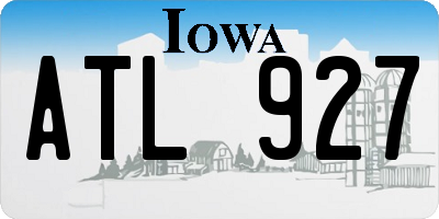 IA license plate ATL927