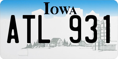 IA license plate ATL931