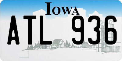 IA license plate ATL936