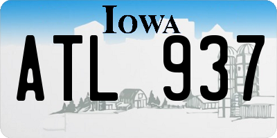 IA license plate ATL937