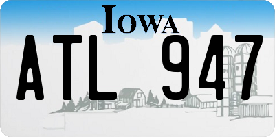 IA license plate ATL947