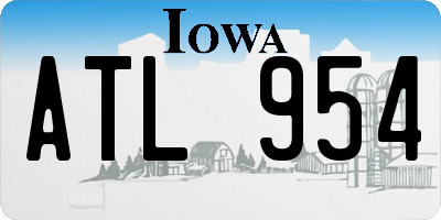 IA license plate ATL954