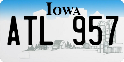 IA license plate ATL957