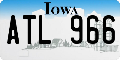 IA license plate ATL966