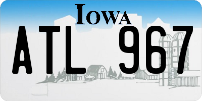 IA license plate ATL967