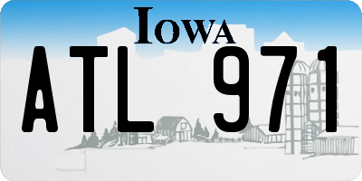 IA license plate ATL971