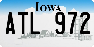 IA license plate ATL972