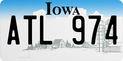 IA license plate ATL974