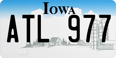 IA license plate ATL977
