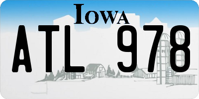 IA license plate ATL978