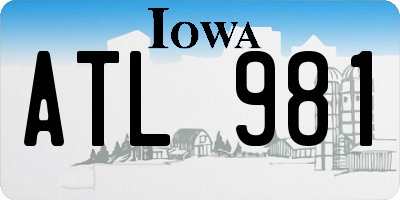 IA license plate ATL981