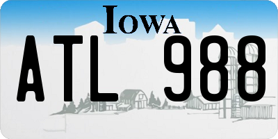IA license plate ATL988