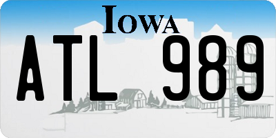 IA license plate ATL989