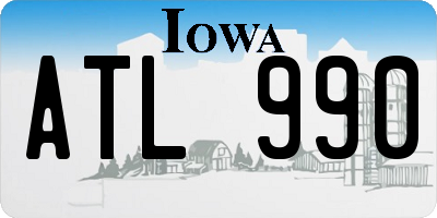 IA license plate ATL990
