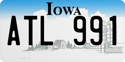 IA license plate ATL991