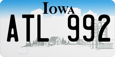 IA license plate ATL992