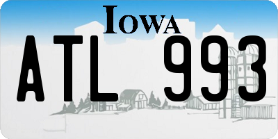 IA license plate ATL993