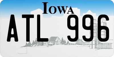 IA license plate ATL996