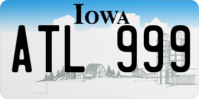 IA license plate ATL999