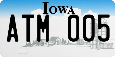 IA license plate ATM005