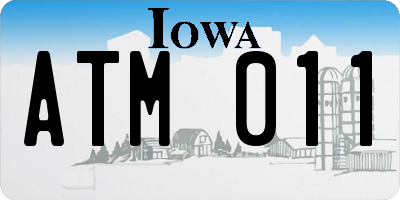 IA license plate ATM011