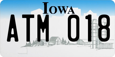 IA license plate ATM018