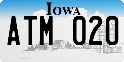 IA license plate ATM020