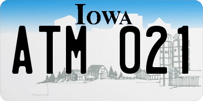 IA license plate ATM021