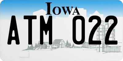 IA license plate ATM022