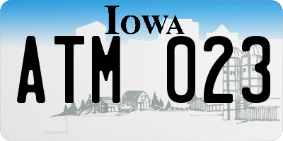 IA license plate ATM023