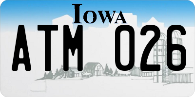 IA license plate ATM026