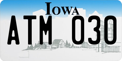 IA license plate ATM030