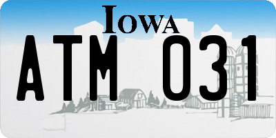 IA license plate ATM031