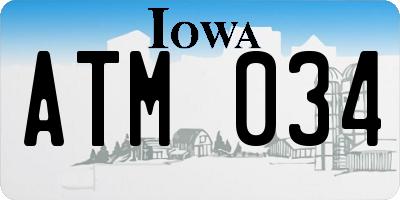IA license plate ATM034