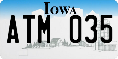 IA license plate ATM035