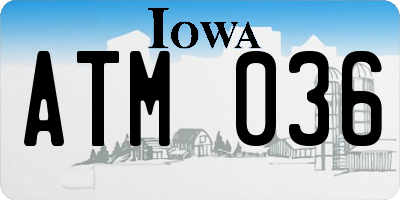 IA license plate ATM036