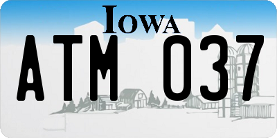 IA license plate ATM037