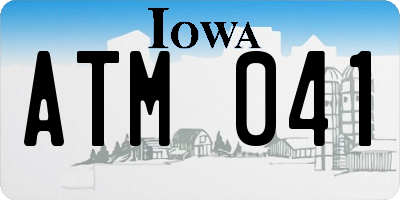 IA license plate ATM041
