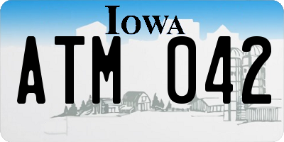 IA license plate ATM042