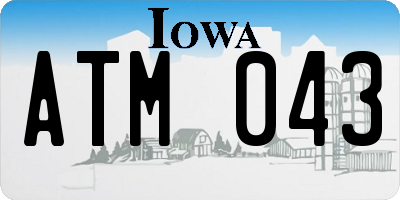 IA license plate ATM043