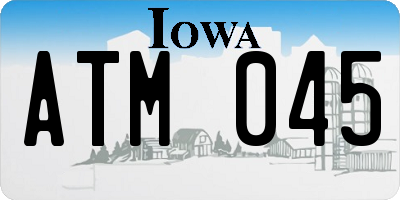 IA license plate ATM045