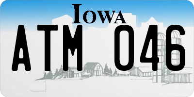 IA license plate ATM046