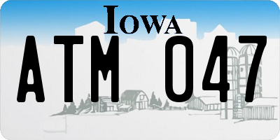 IA license plate ATM047